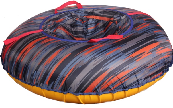 Ватрушка-тюбинг надувная 95 см, цвет - Костер