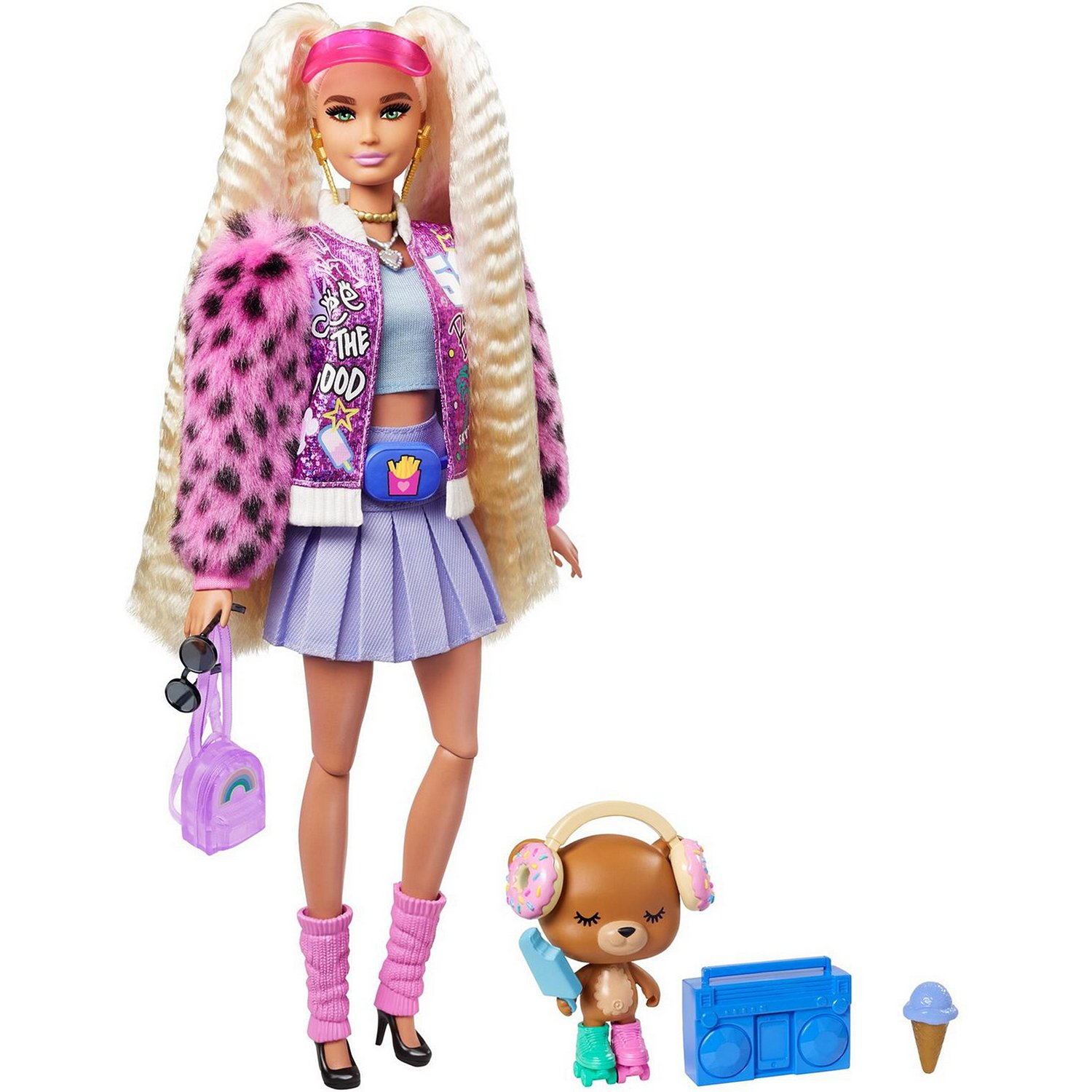 Кукла Barbie GYJ77 Экстра Блондинка с хвостиками