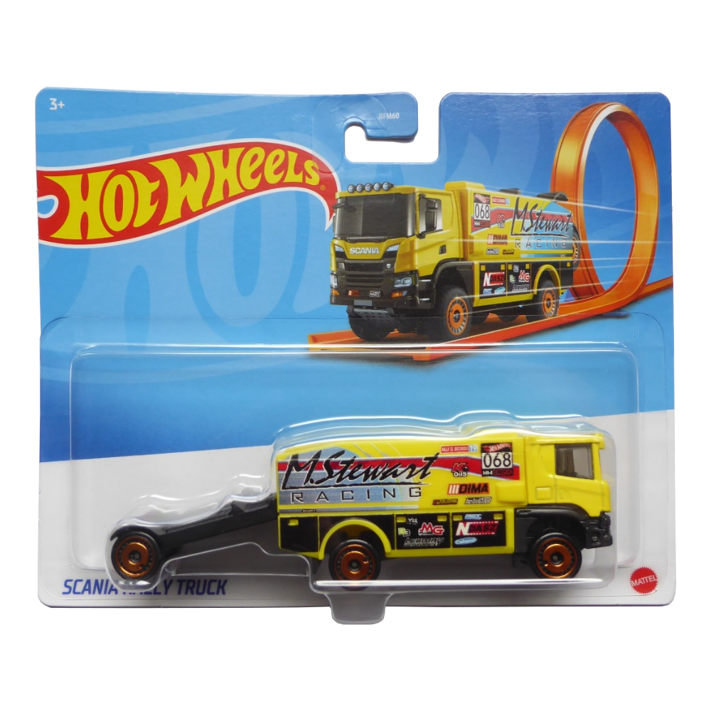 Трейлер Hot Wheels GKC33 Scania Rally Truck Желтый 2022