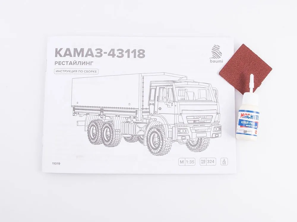 Сборная деревянная модель Baumi КАМАЗ-43118 1/35 арт.11019