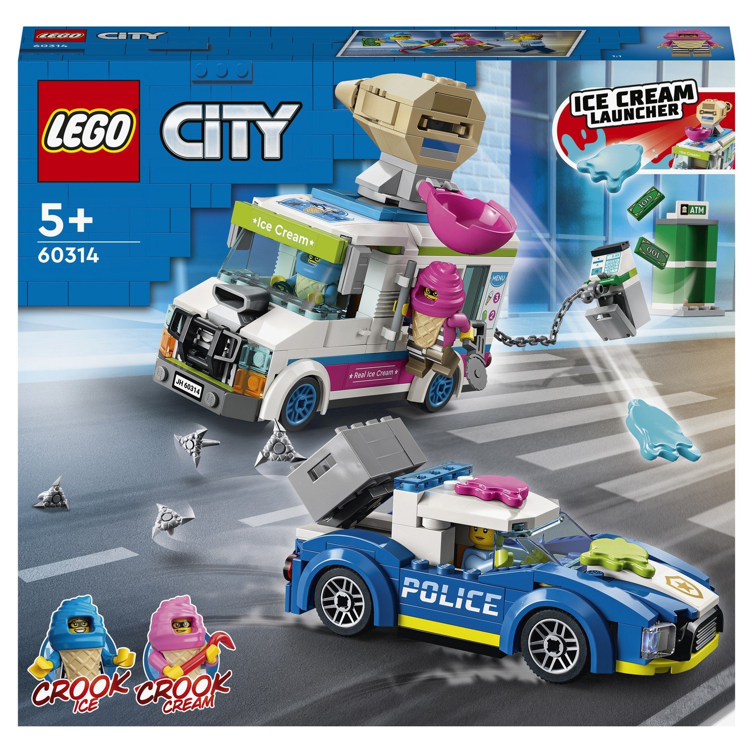 Lego City 60314 Погоня полиции за грузовиком с мороженым