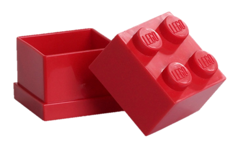 Пластиковый мини-кубик Lego 40111730 для хранения, красный