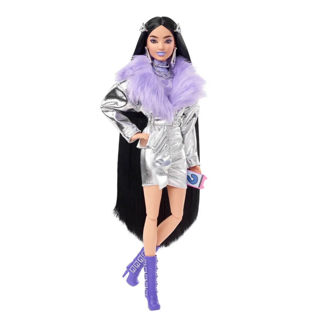 Кукла Barbie HHN07 Экстра 15 в серебрянном платье