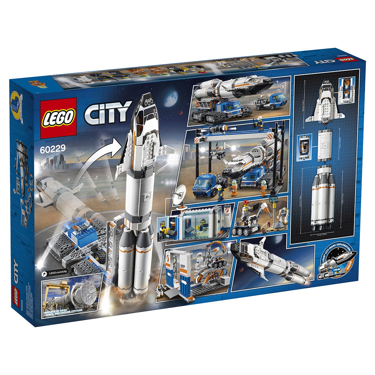 Lego City 60229 Площадка для сборки и транспорт для перевозки ракеты