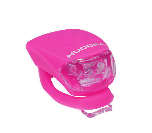 Фонарик на руль самоката HUDORA 85068 LED, розовый