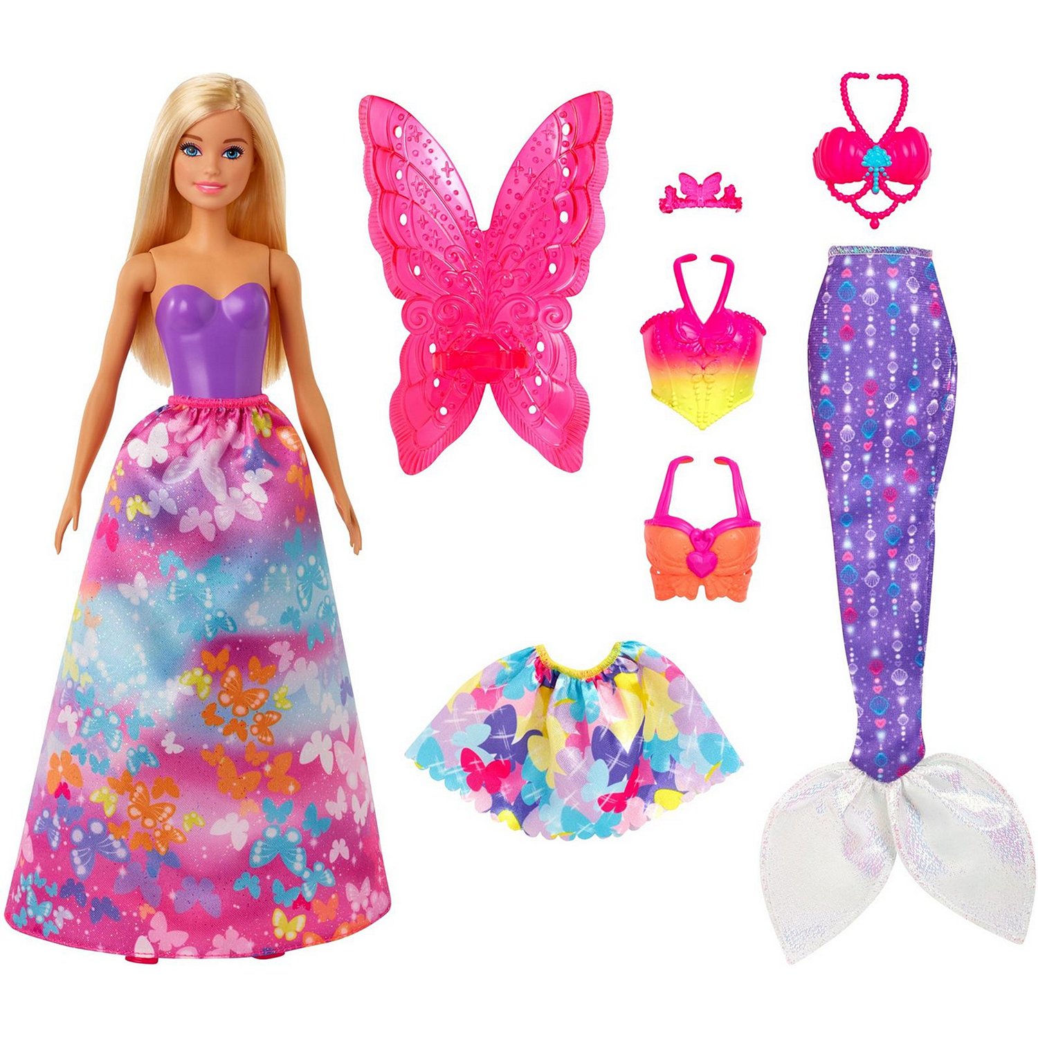 Набор Barbie GJK40 Дримтопия 3в1 кукла + аксессуары