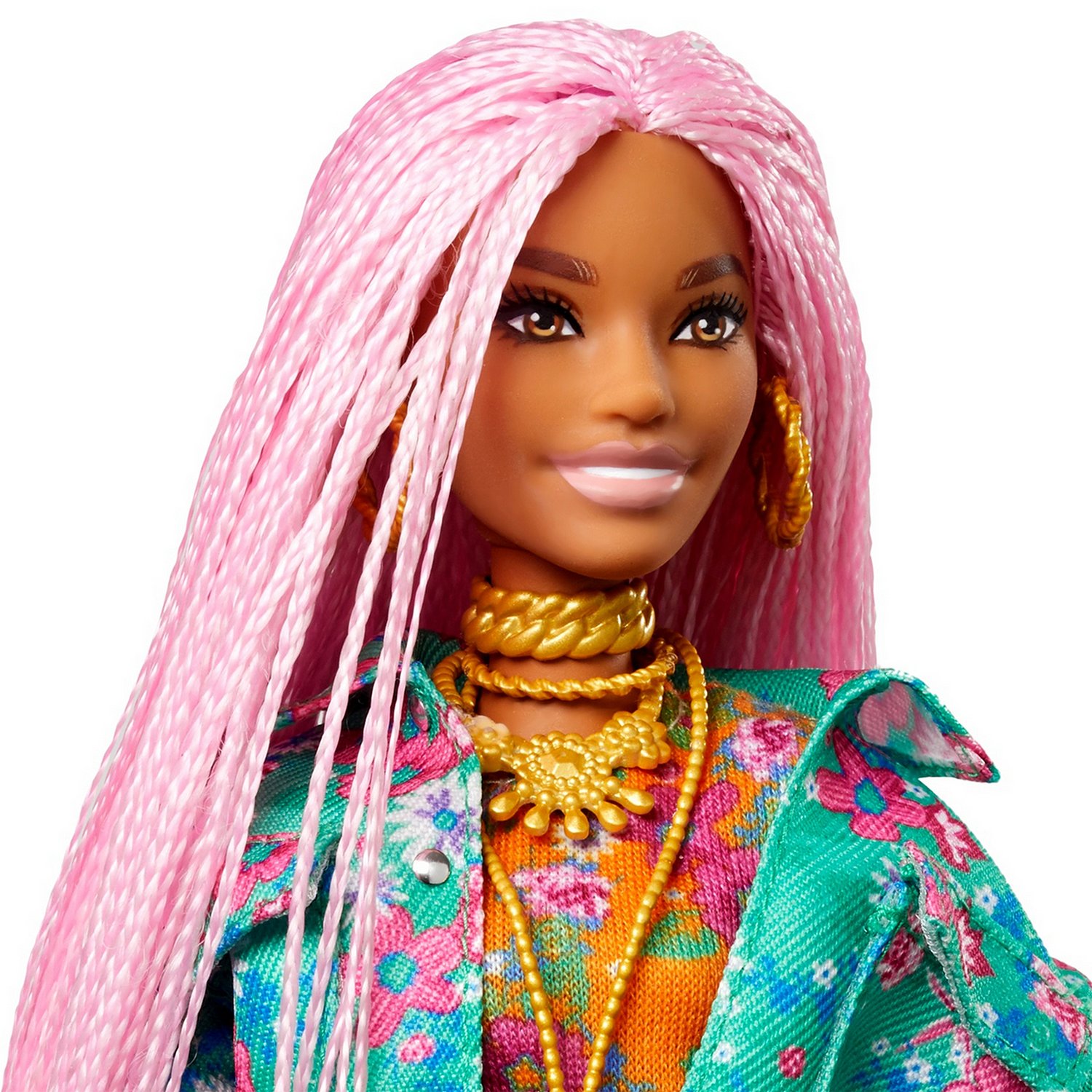 Кукла Barbie GXF09 Экстра с розовыми косичками