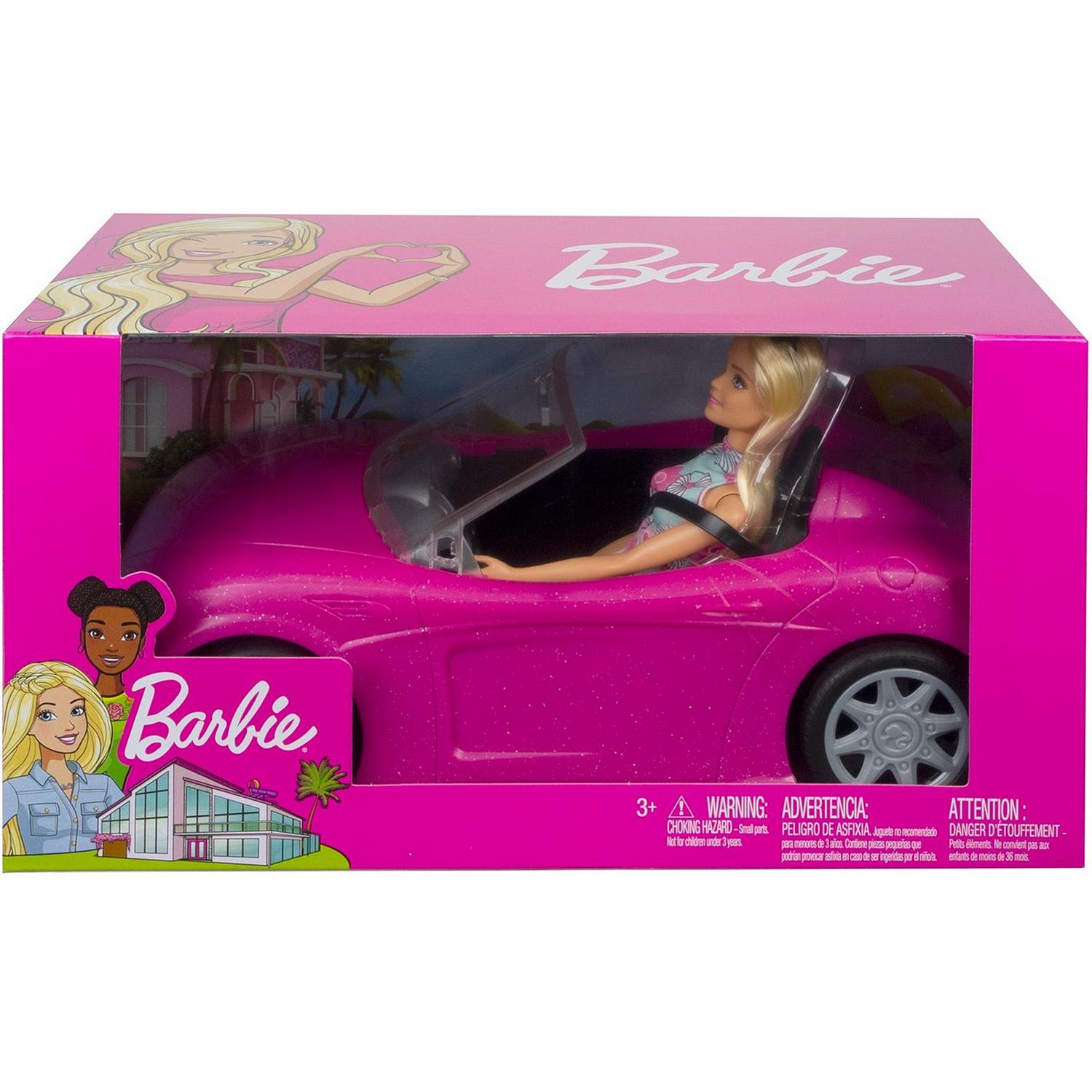 Кукла Barbie FPR57 и розовый кабриолет