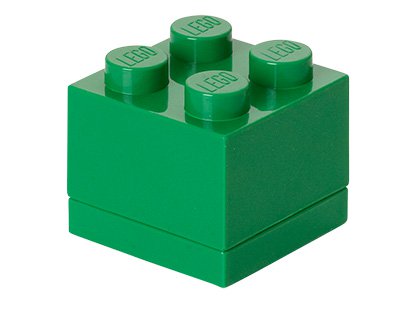 Пластиковый мини-кубик Lego 40111734 для хранения, зеленый