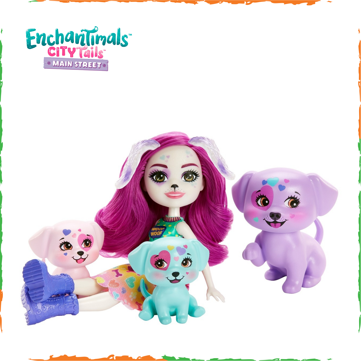 Набор Enchantimals HKN14 Семейство далматинцев Дессы