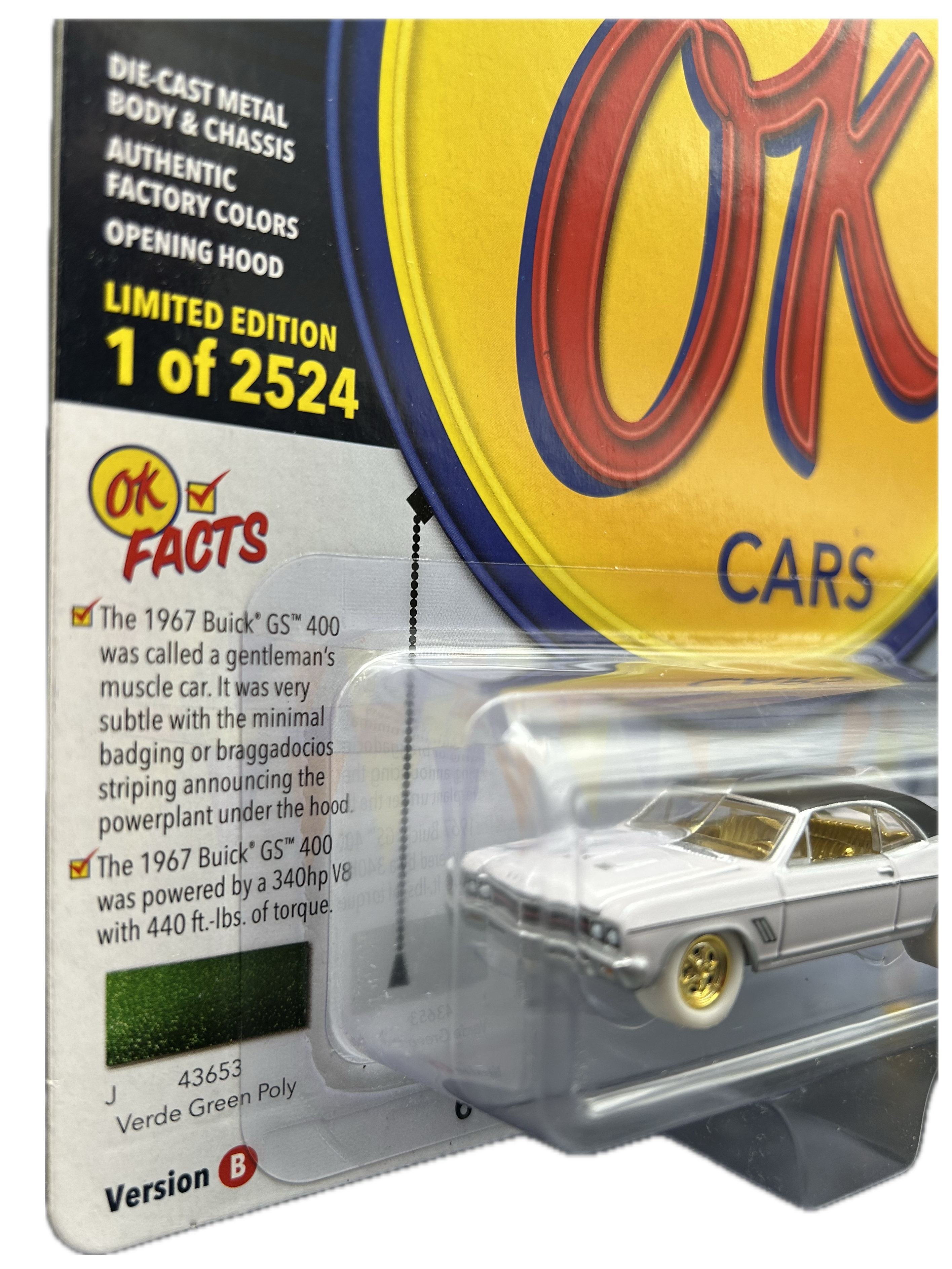 Машинка Johny Lightning 1967 Buick GS 400 White Lightning