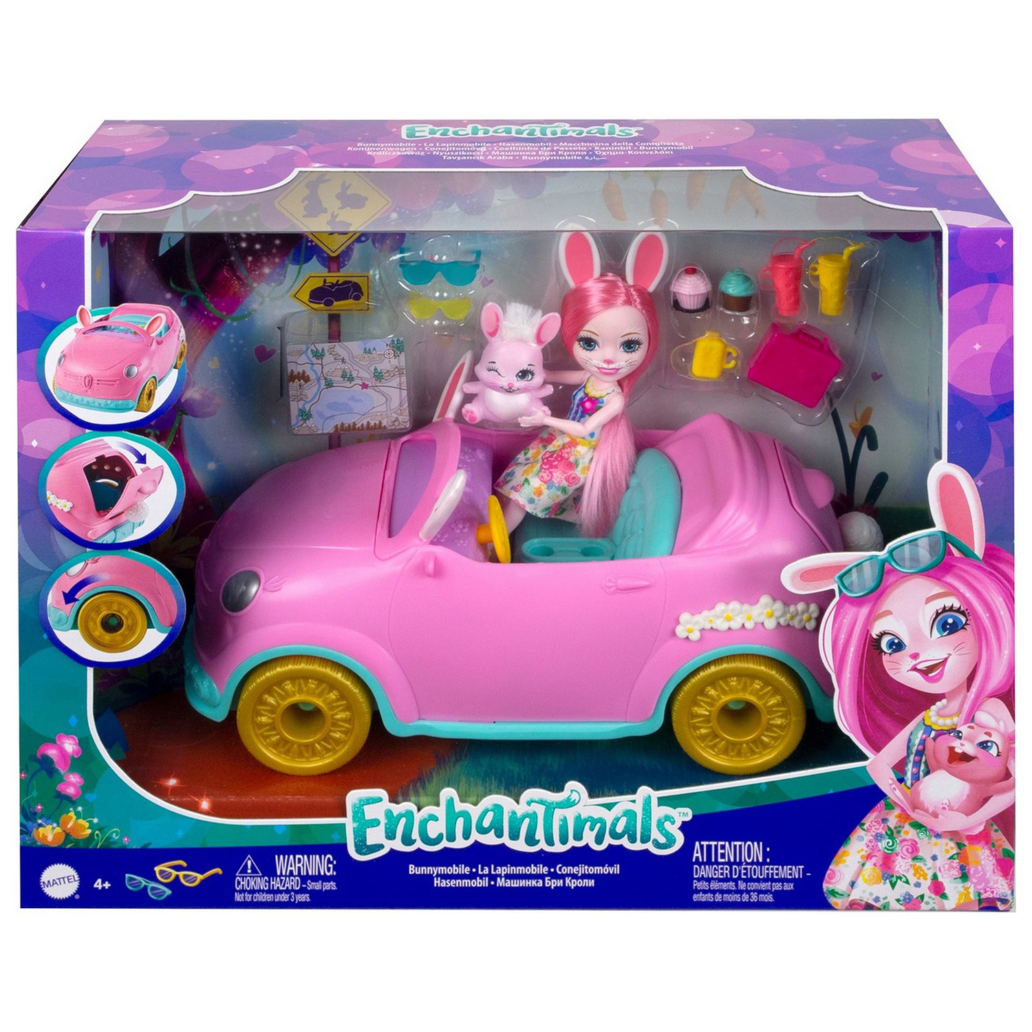 Hcf85 Enchantimals автомобиль Бри кроли с куклой и аксессуарами