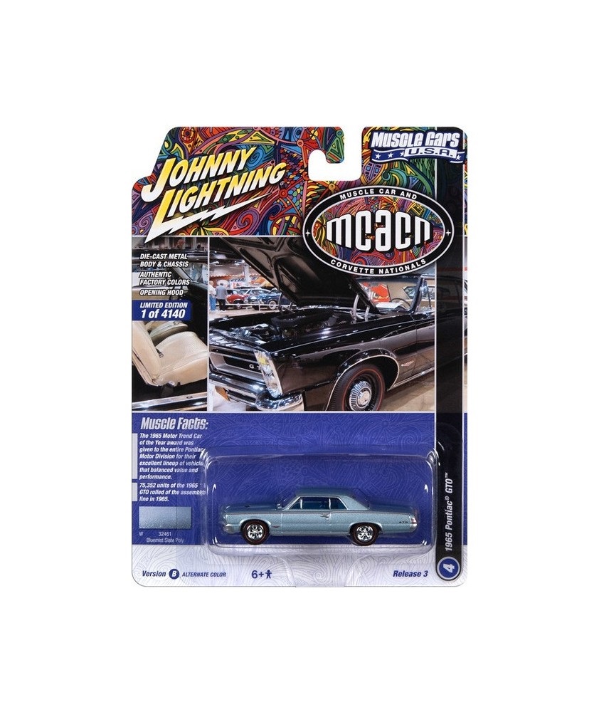 Машинка Johny Lightning 1965 Pontiac GTO Bluemist Slate Poly