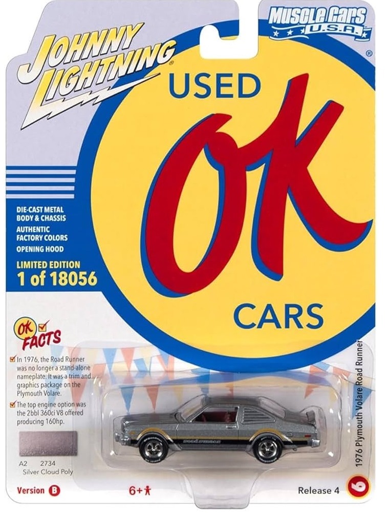 Машинка Johny Lightning 1976 Plymouth Valore Road Runner