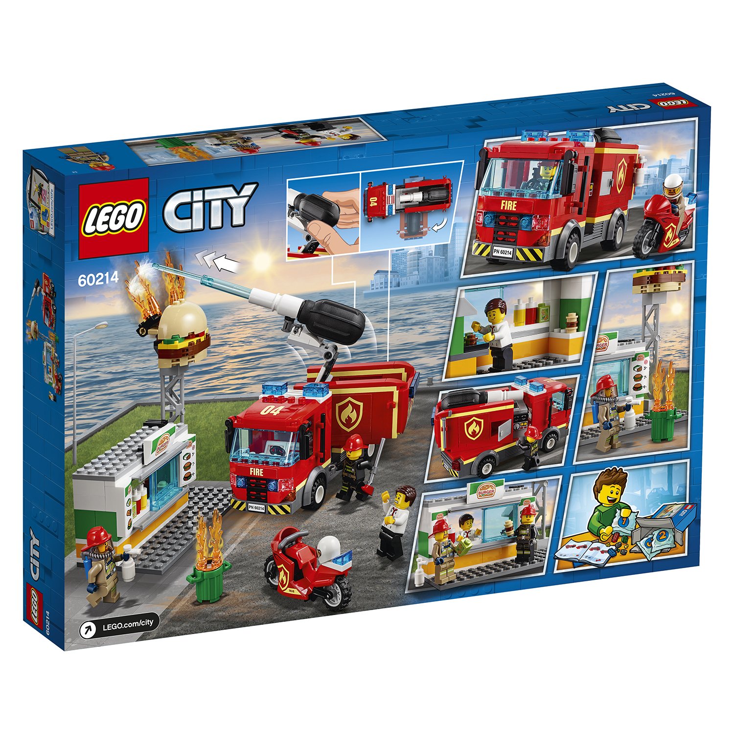 Lego City 60214 Пожарные: Пожар в бургер-кафе