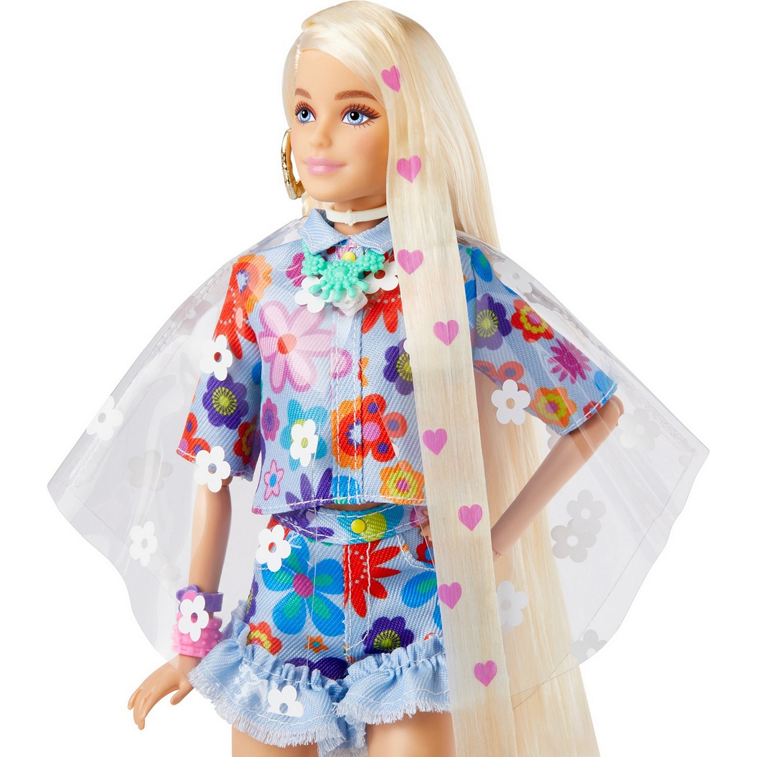 Кукла Barbie HDJ45 Экстра в одежде с цветочным принтом