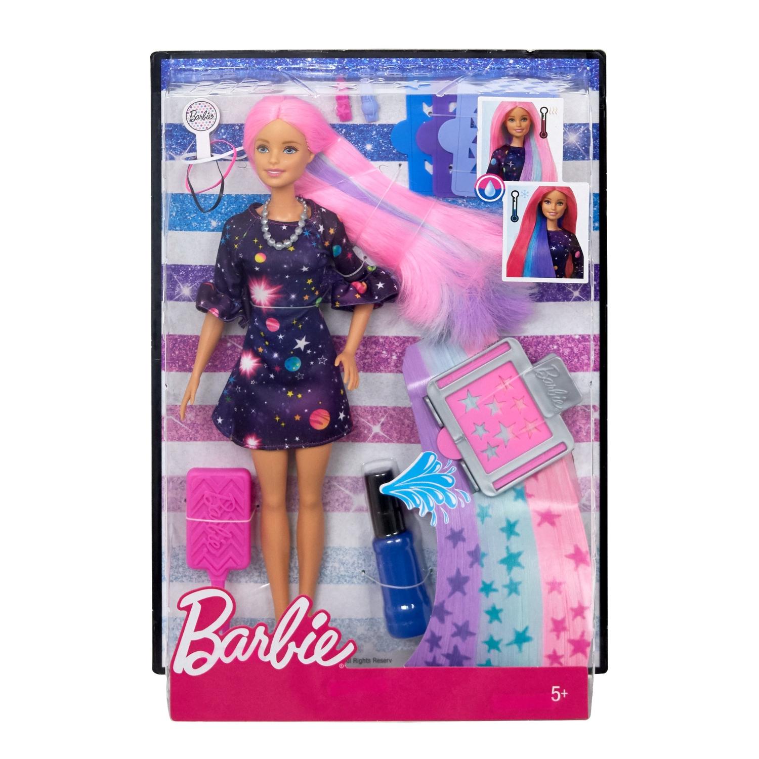 Кукла Barbie FHX00 Цветной сюрприз с розовыми волосами