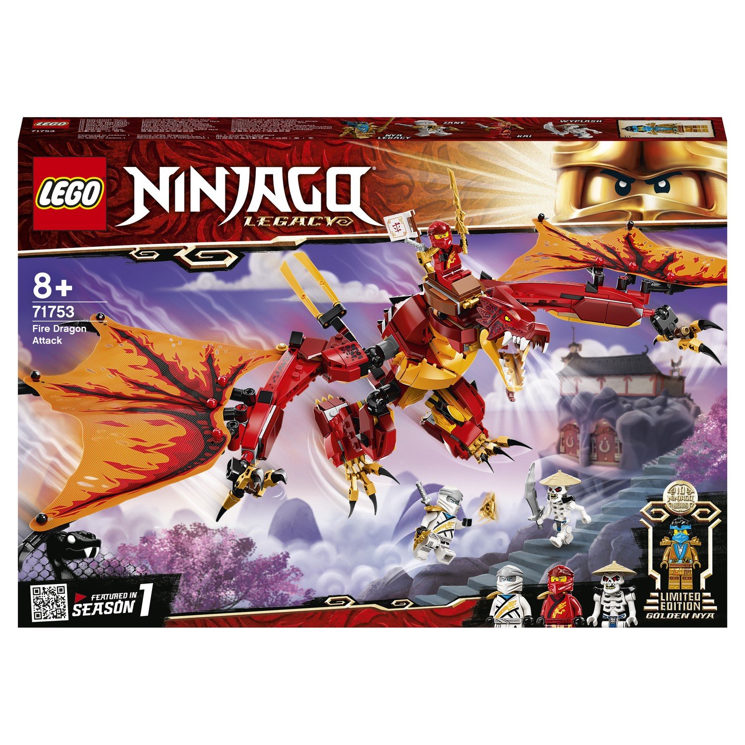 Lego Ninjago 71753 Атака огненного дракона