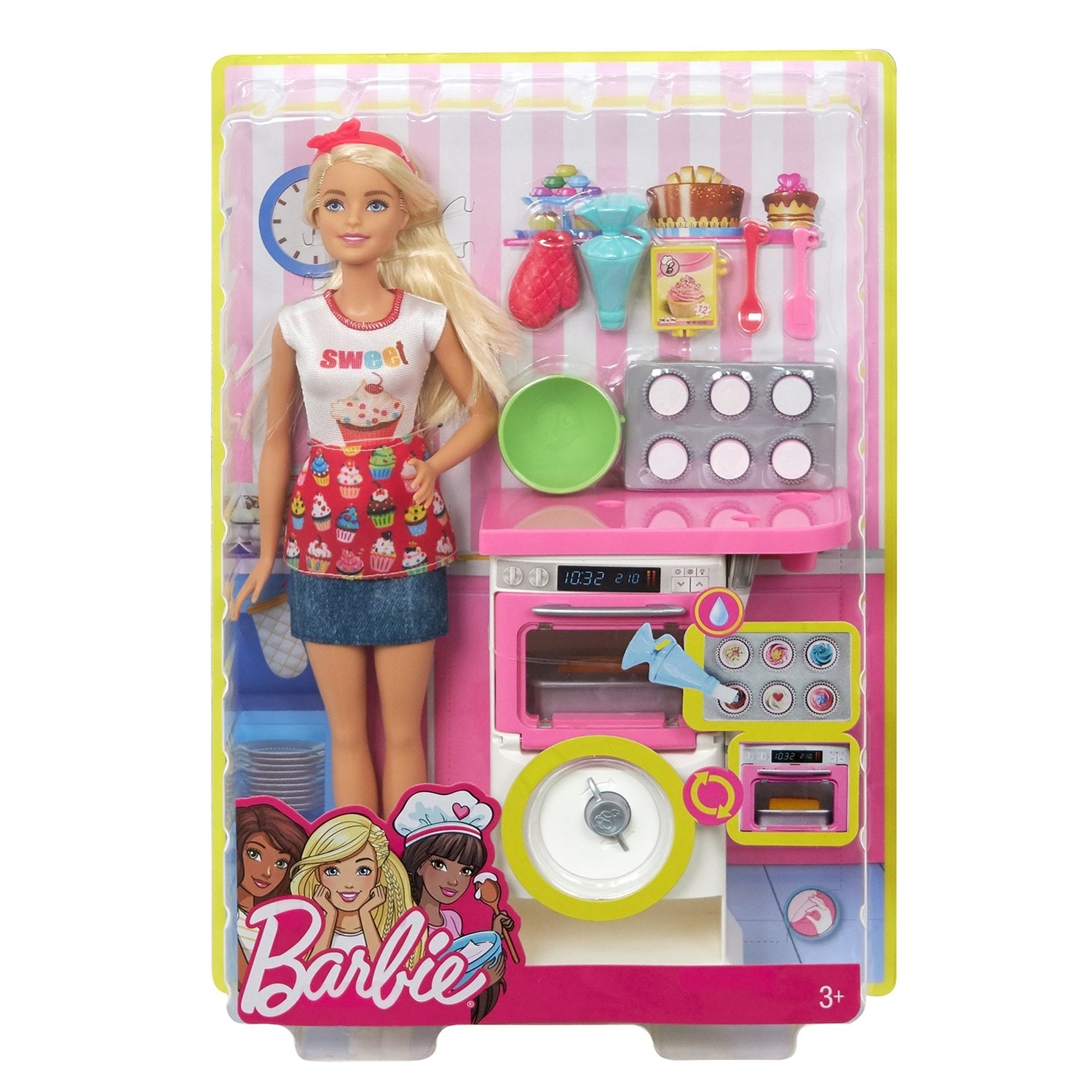 Кукла Barbie FHP57 Пекарь с набором для выпечки