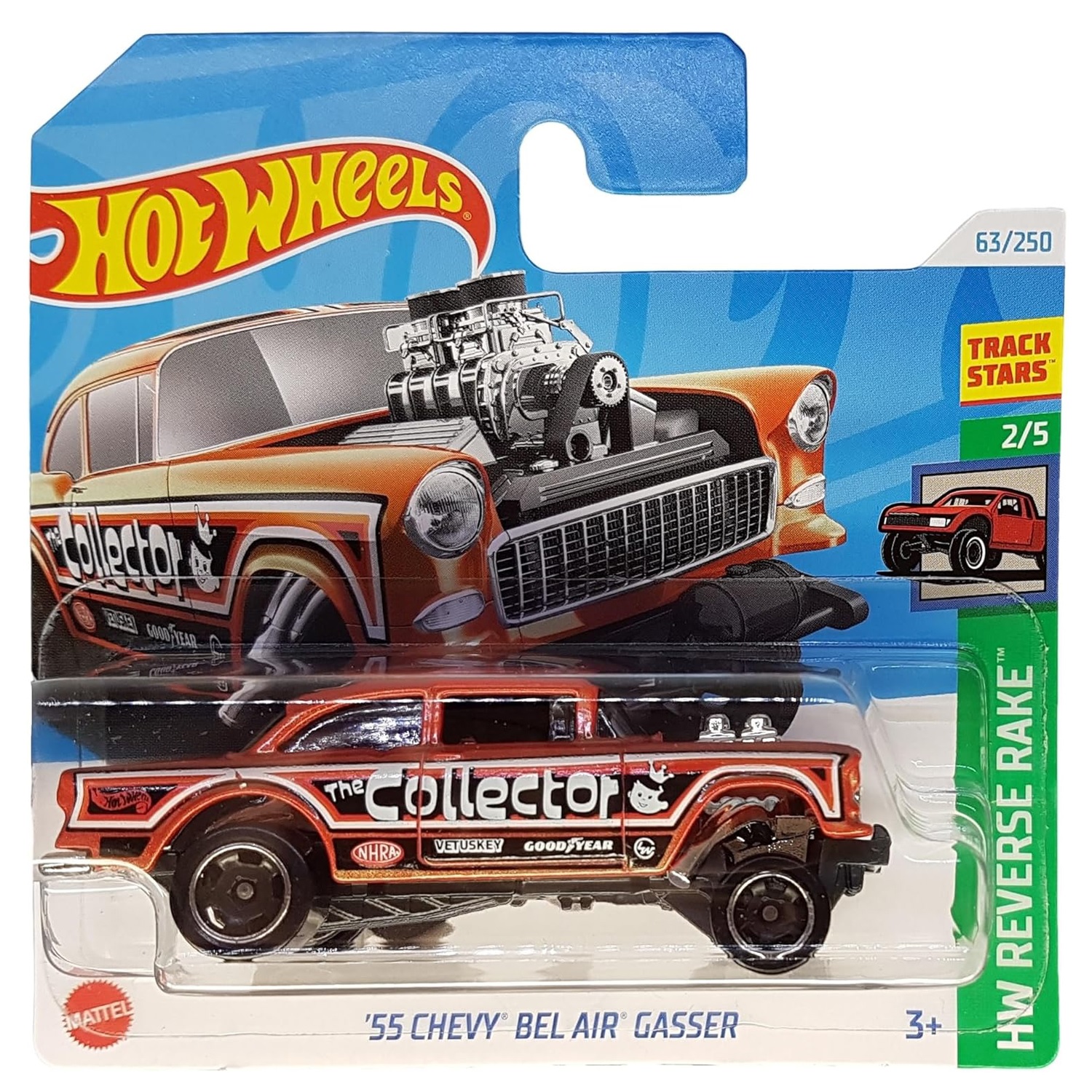 Машинка Hot Wheels HTB90 2024 Reverse Rake '55 Chevy Bel Air Gasser 2/5