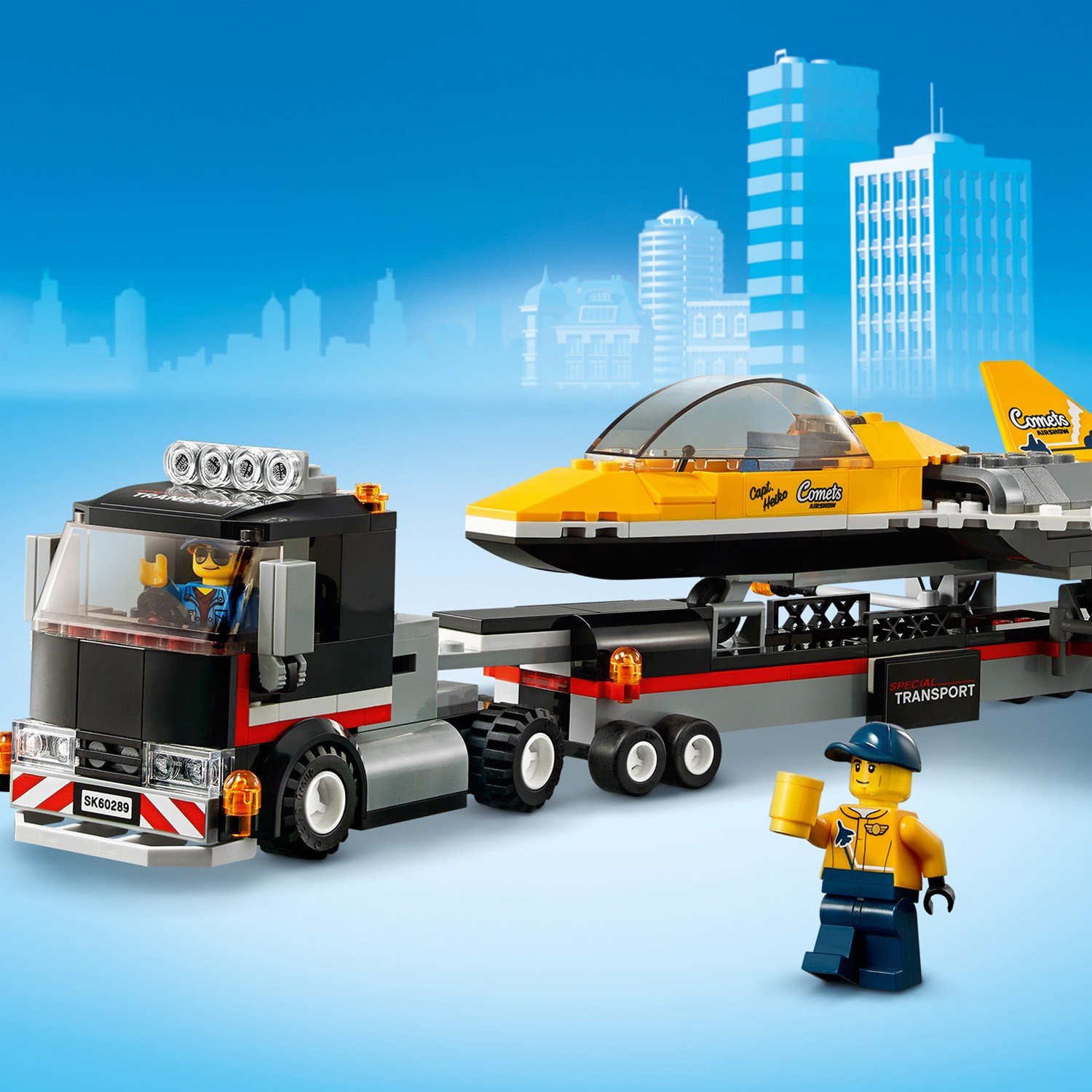 Lego City 60289 Транспортировка самолёта на авиашоу