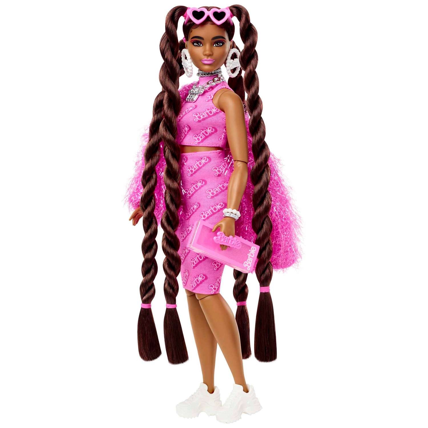 Кукла Barbie HHN06 Экстра 14 в розовой куртке