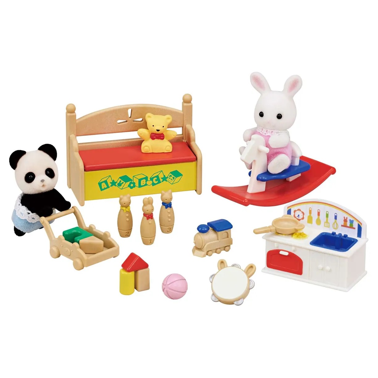 Набор Sylvanian Families 5709 Коробка для детских игрушек малышей Снежного Кролика и Панды