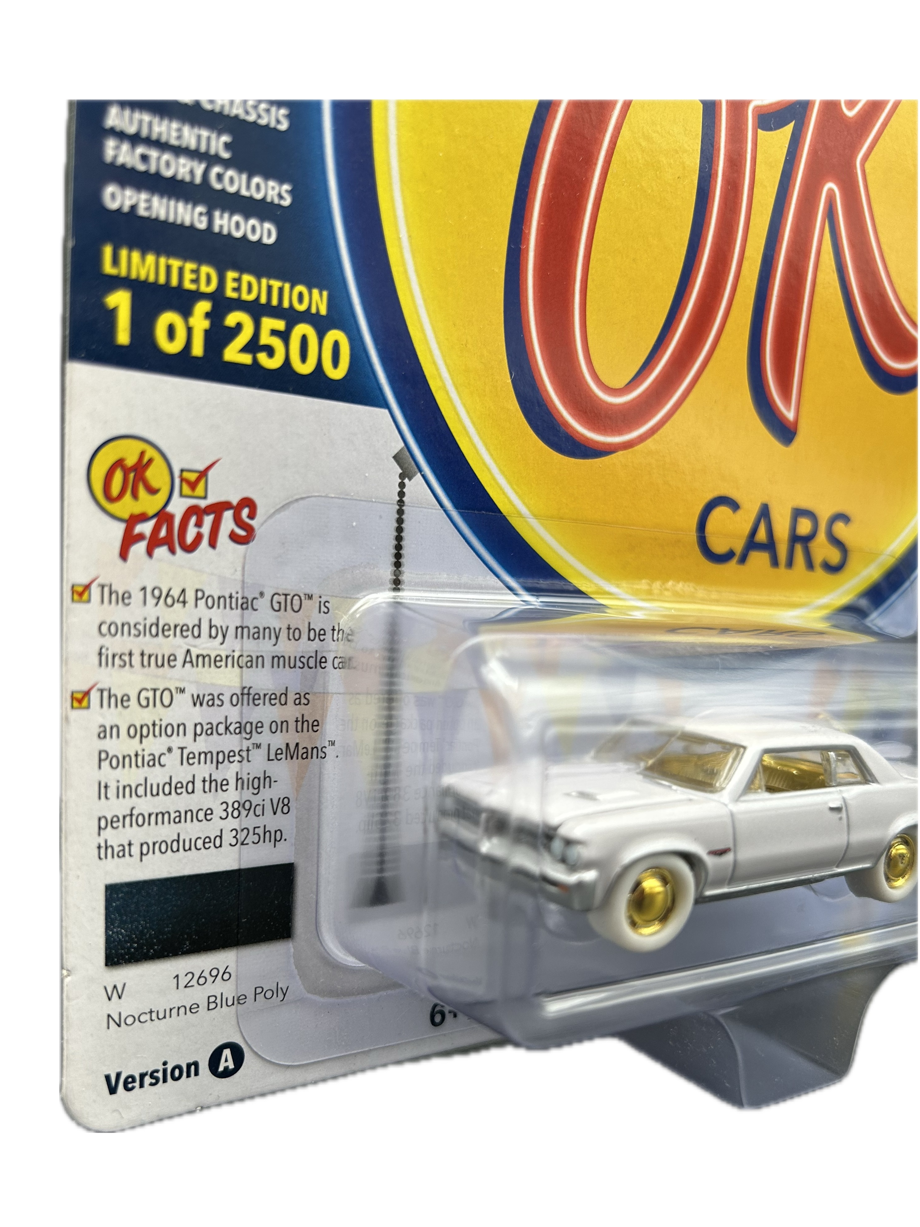 Машинка Johny Lightning 1964 Pontiac GTO White Lightning