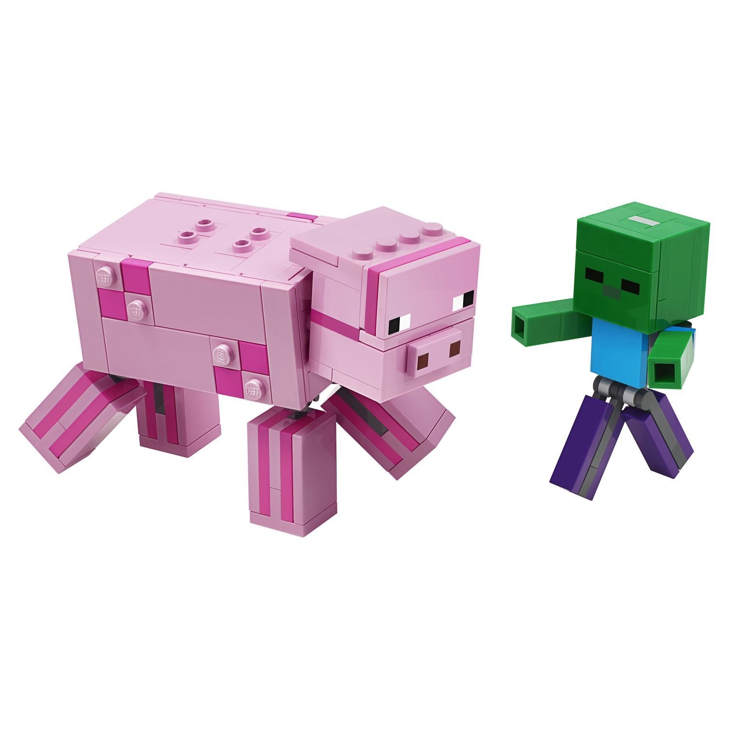 Lego Minecraft 21157 Большие фигурки Minecraft: Свинья и Зомби-ребёнок