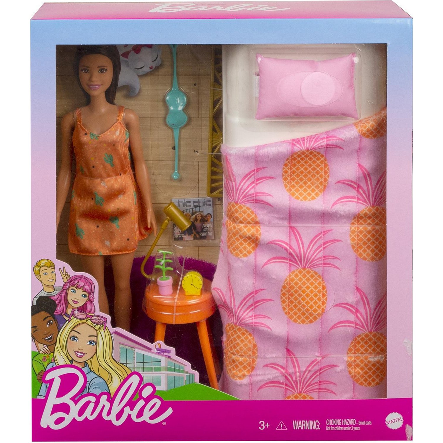Кукла Barbie GRG86 В спальне с аксессуарами