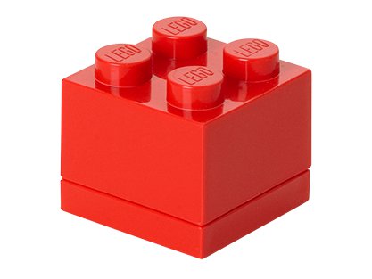 Пластиковый мини-кубик Lego 40111730 для хранения, красный