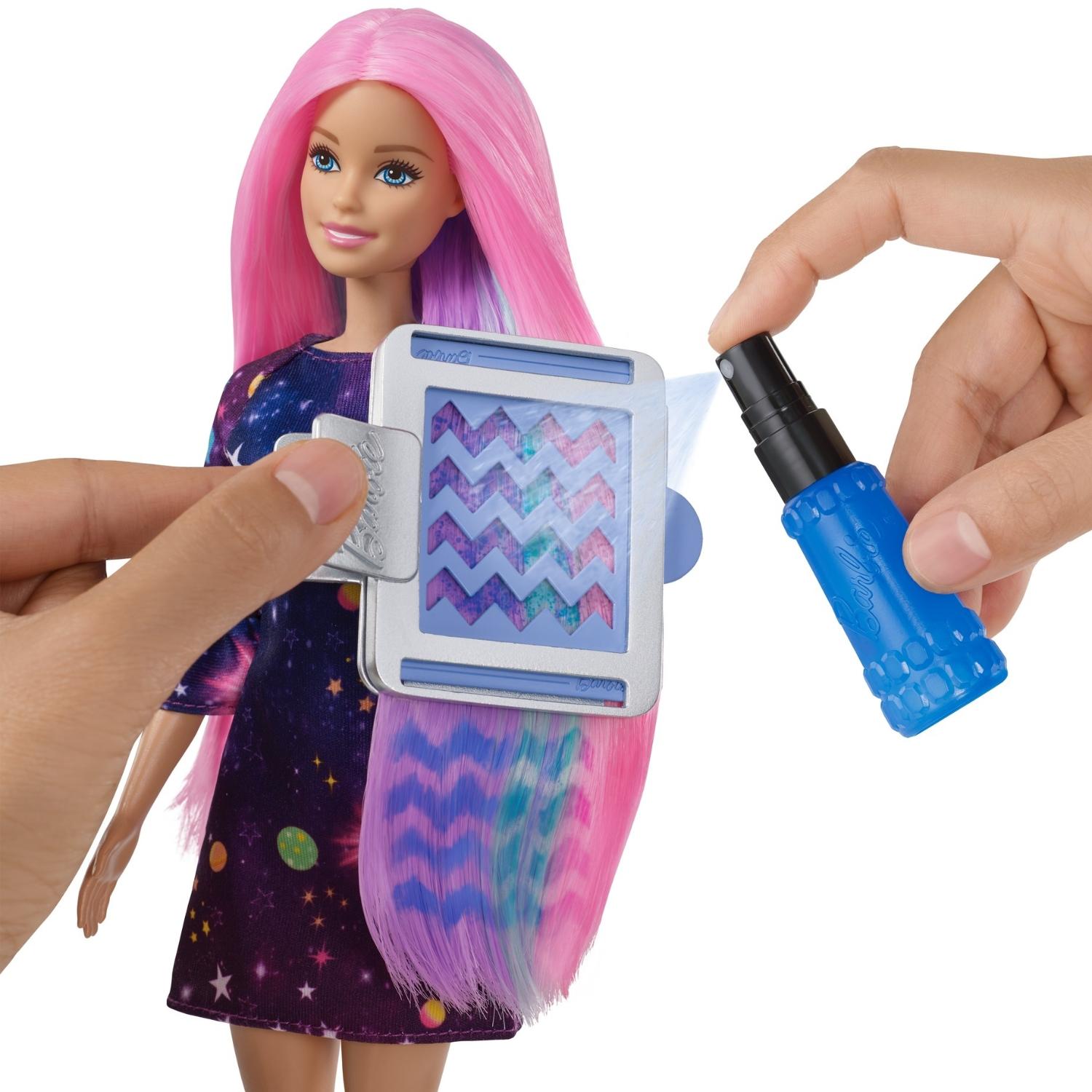 Кукла Barbie FHX00 Цветной сюрприз с розовыми волосами
