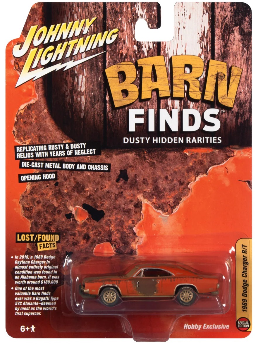 Машинка Johny Lightning 1969 Dodge Charger R/T Barn Finds