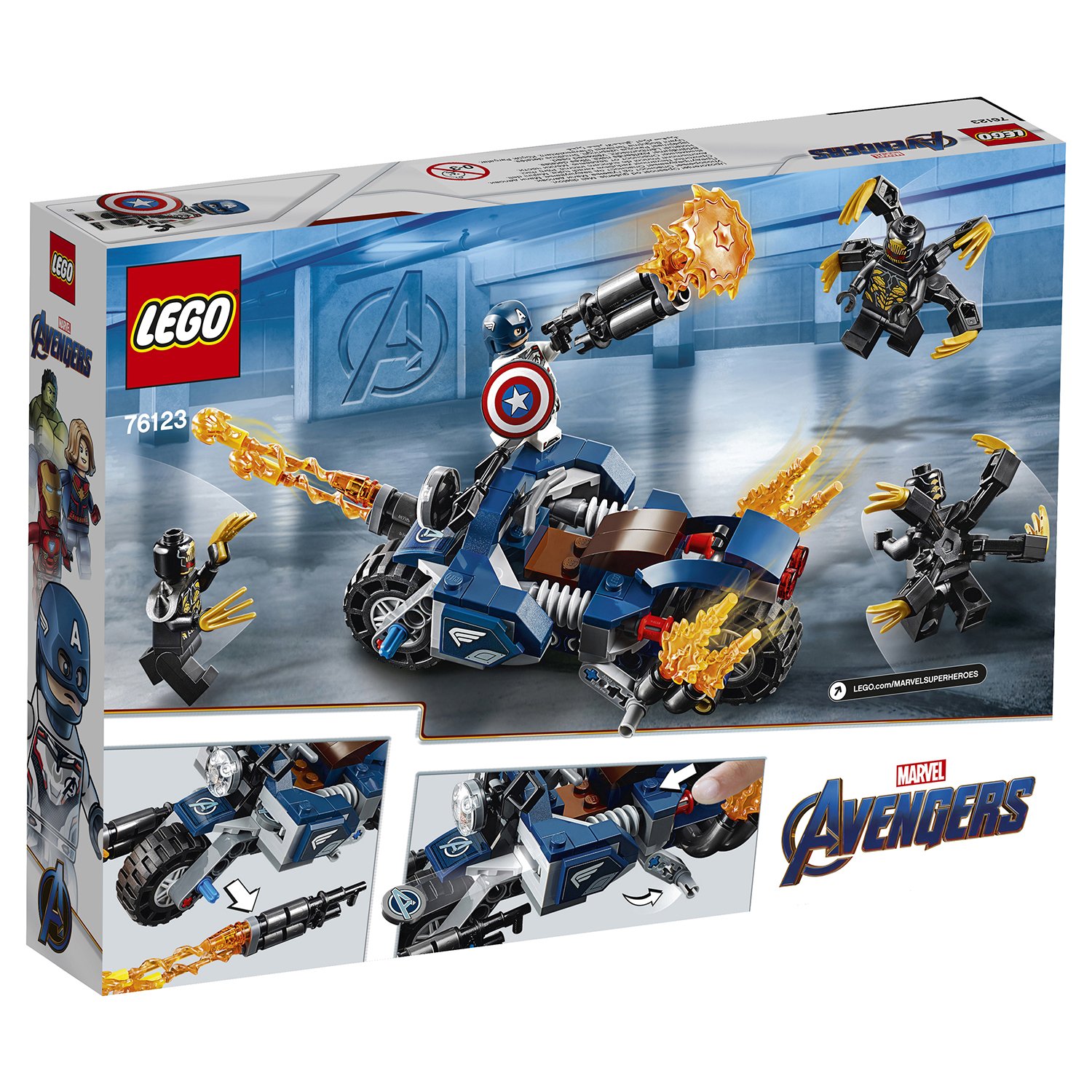 Lego Super Heroes 76123 Капитан Америка Атака Аутрайдеров
