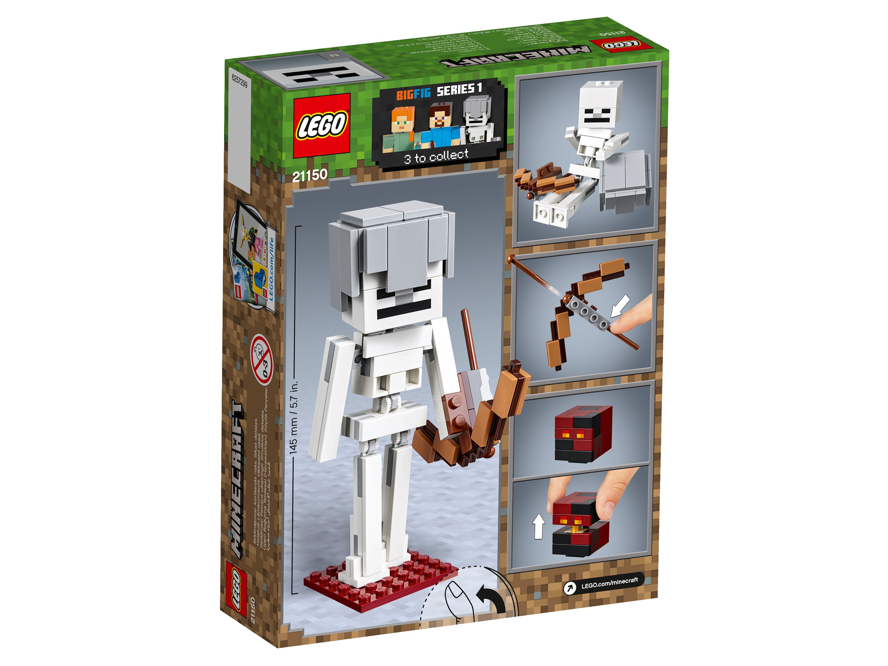Lego Minecraft 21150 Cкелет с кубом магмы