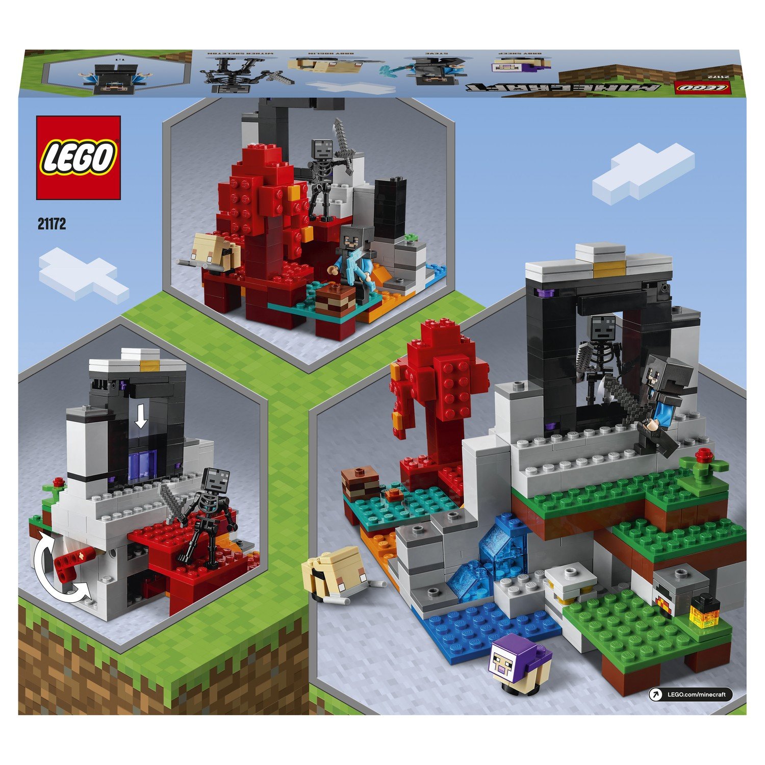 Lego Minecraft 21172 Разрушенный портал