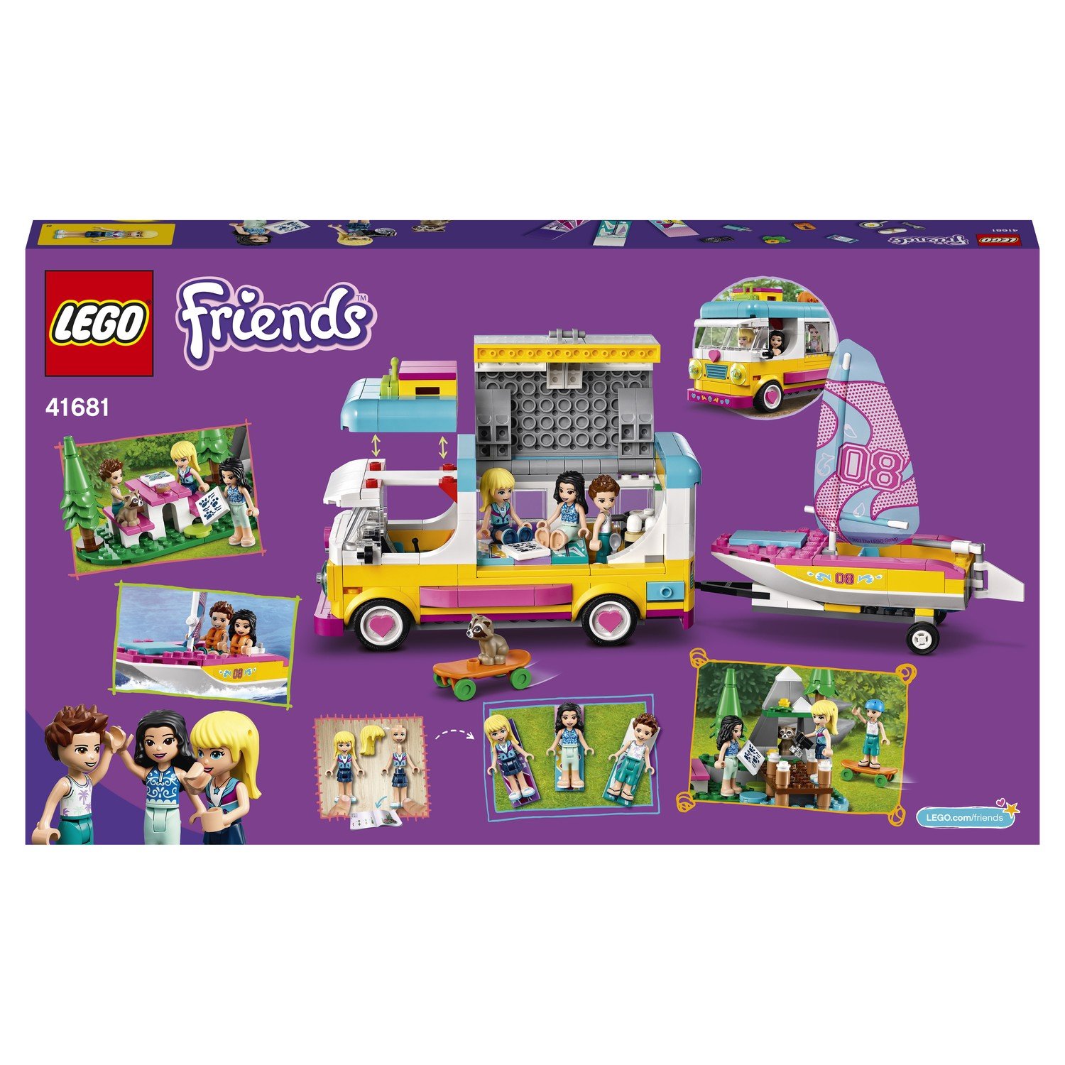 Lego Friends 41681 Лесной дом на колесах и парусная лодка
