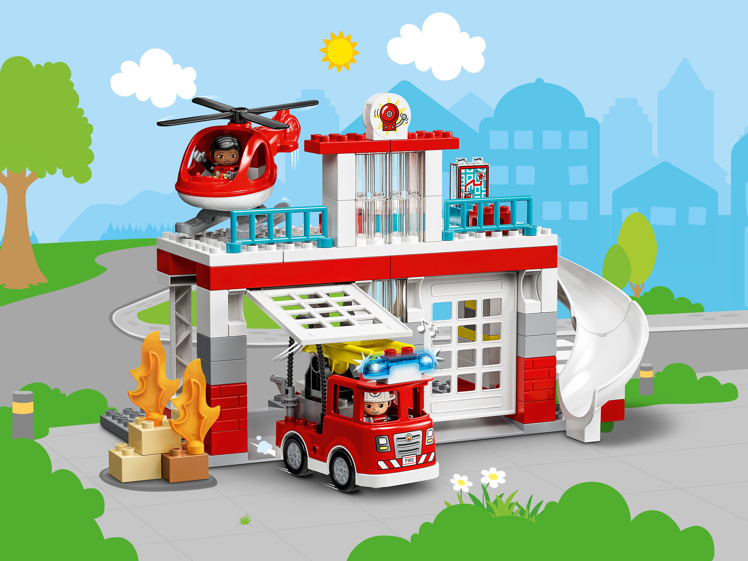 Lego Duplo 10970 Пожарная часть и вертолёт