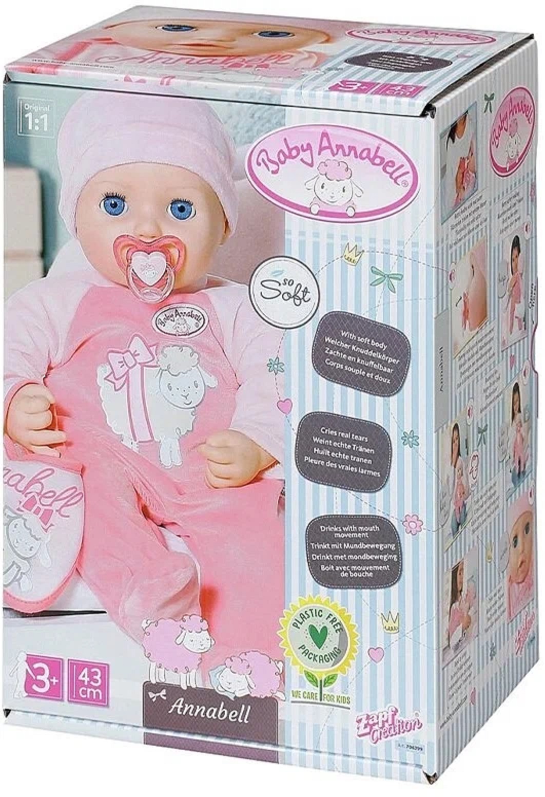 Кукла Zapf Creation Baby Annabell 706-367 Бэби Аннабель многофункциональная 2022, 43 см