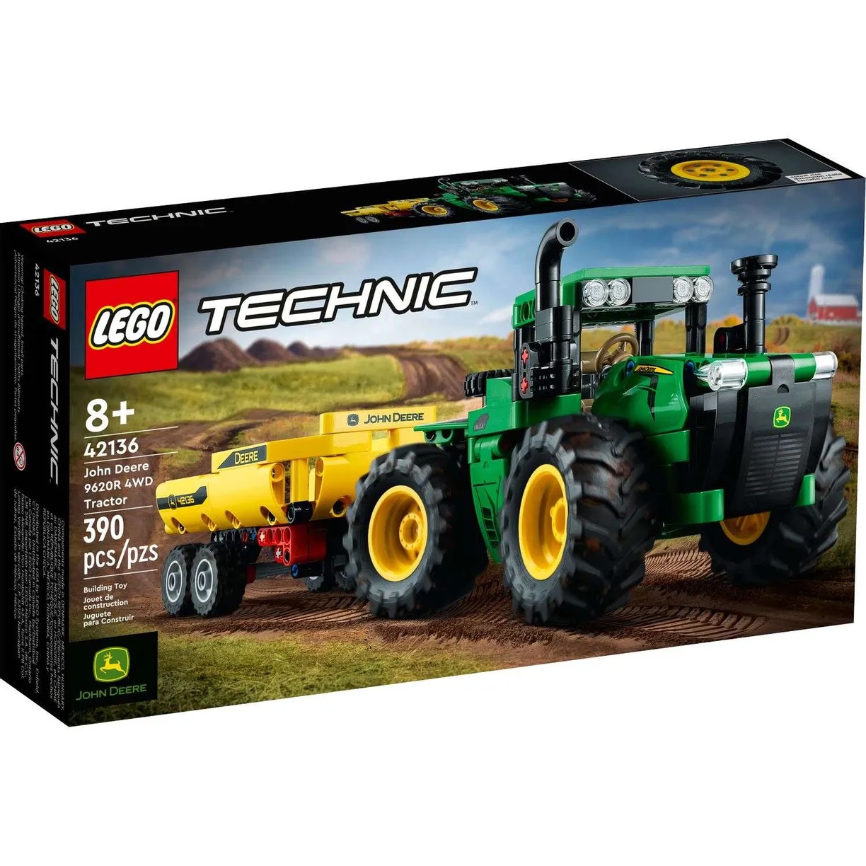 Купить конструктор Lego Technic 42136 Трактор John Deere 9620R 4WD (Лего  Техник) - Кроки.рф