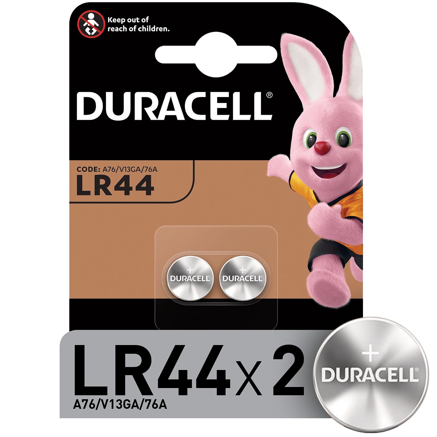 Батарейки Duracell LR44 1.5V 2 шт.
