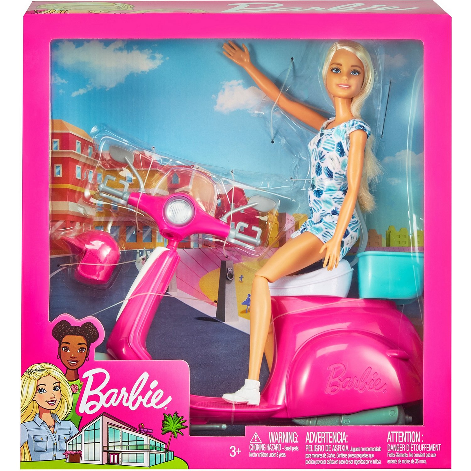Набор Barbie GBK85 Блондинка на скутере