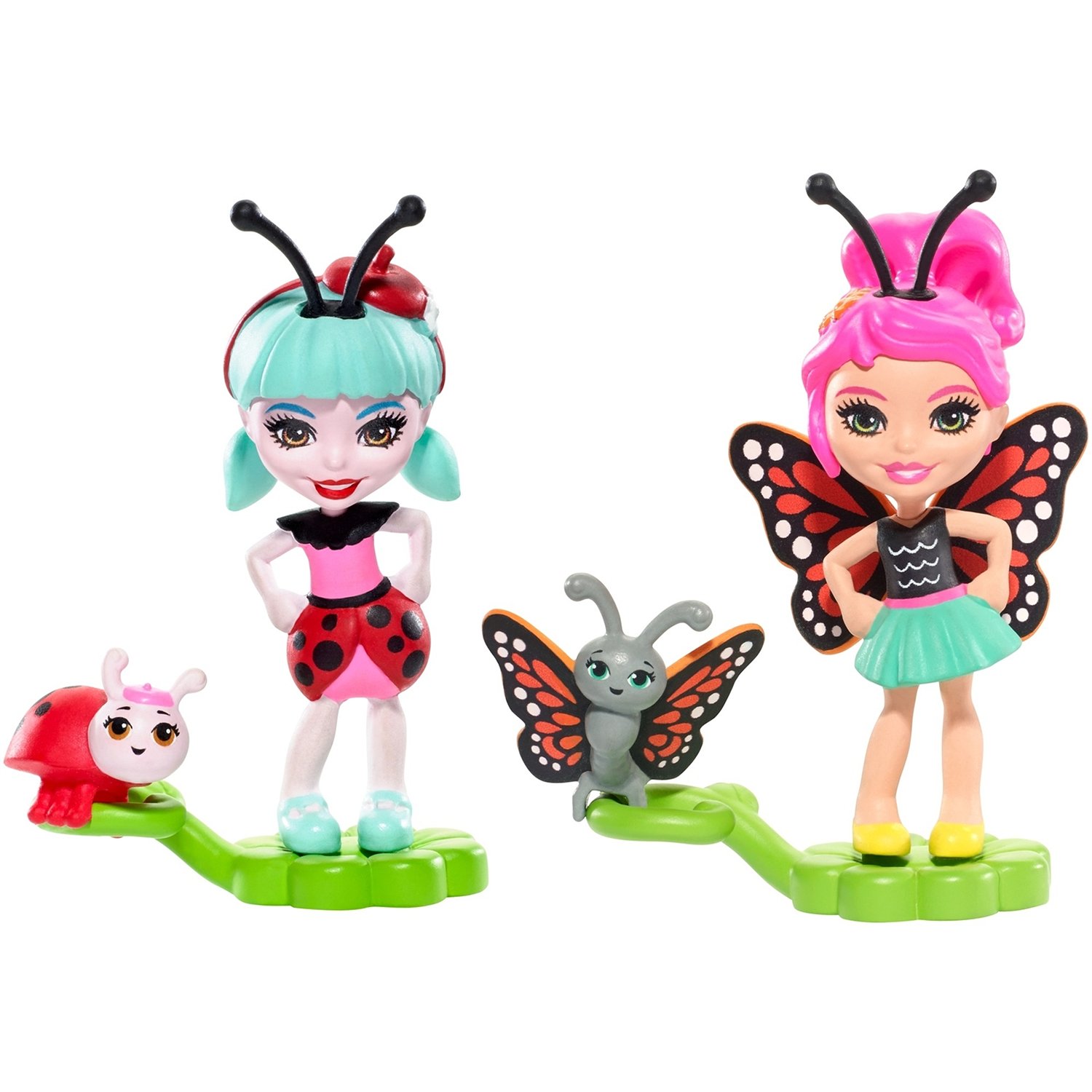 Мини-куклы Enchantimals FXM87 Бакси Бабочка и Ладелиа Божья Коровка, 5 см