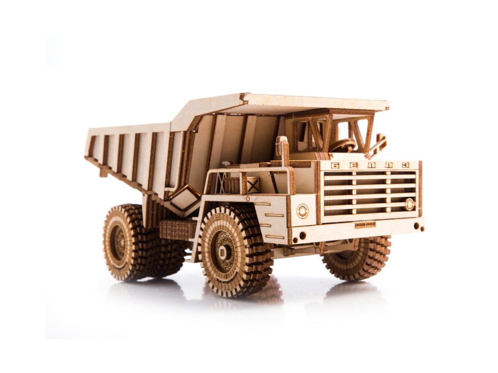Сборная деревянная модель Baumi БЕЛАЗ 540А 1/35 арт.11001