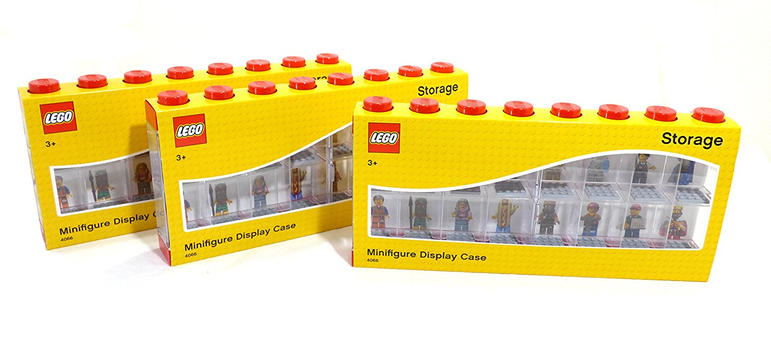 Пластиковый кейс Lego 4066 для 16 минифигур, красный