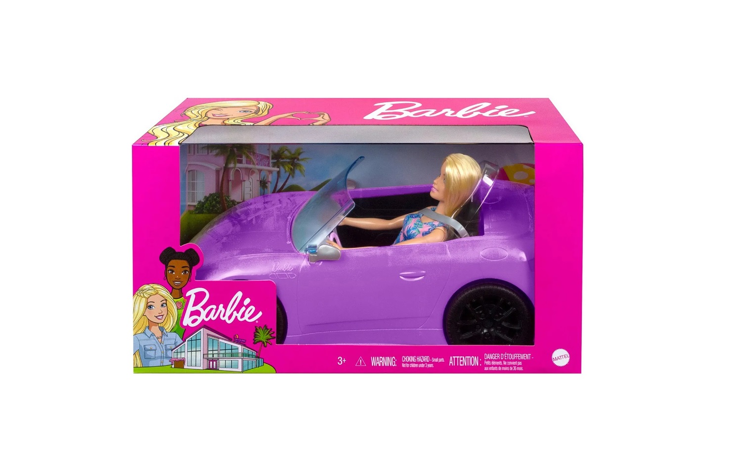 Кукла Barbie HBY29 и розовый кабриолет