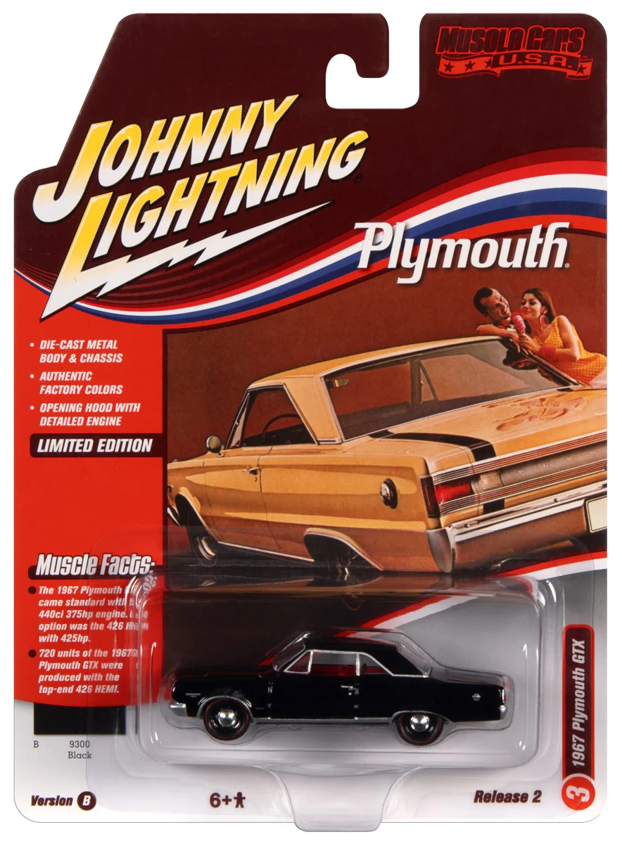 Машинка Johny Lightning 1967 Plymouth GTX