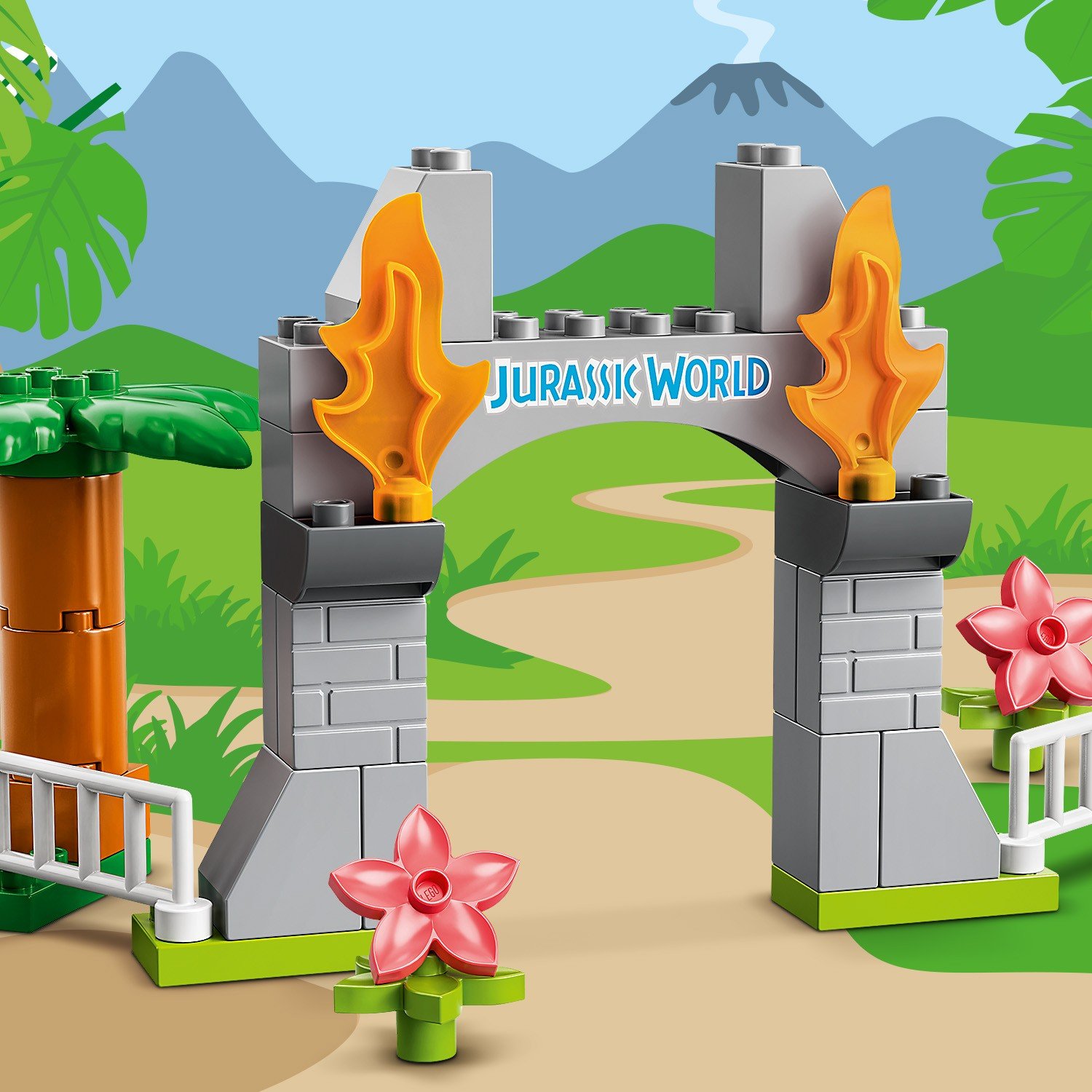 Lego Duplo 10939 Jurassic World Побег динозавров: тираннозавр и трицератопс