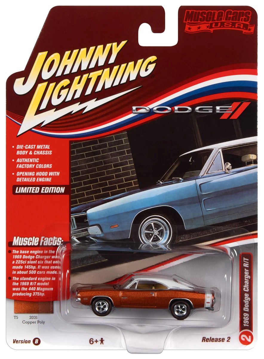 Машинка Johny Lightning 1969 Dodge Charger R/T