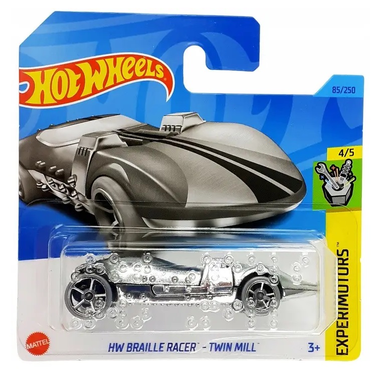 Машинка Hot Wheels HKK74 Experimotors 2023 Braille Racer - Twin Mill 4/5